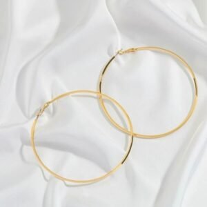 Brinco de argola 5.6CM - Cor PRATA ou DOURADO 1 PAR